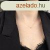 14K srga arany nyaklnc - kerek tltsz brilins, hullmos