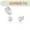 JwL Luxury Pearls Modern aranyozott flbeval szett (1x flc