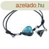 Lampglas Kivteles karkt tiszta ezsttel Turquoise Heart L