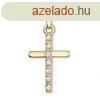 Brilio Srga arany kereszt medl kristlyokkal 249 001 00565