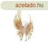 JwL Luxury Pearls Aranyozott angyal bross gynggyel s krist