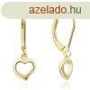 Beneto Aranyozott ezst flbeval szvvel AGUC1960-GOLD
