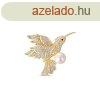 JwL Luxury Pearls Bjos aranyozott kolibri bross valdi gyn
