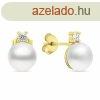Brilio Silver Elegns aranyozott flbeval valdi gyngykke