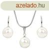 Levien Elegns nyaklnc s flbeval szett Pearl White