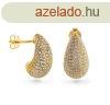 AGAIN Jewelry Aranyozott flbeval cirknium kvekkel Tear D