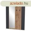 KONDELA Fogas panel tkrrel, wotan tlgy/fekete, AMONI