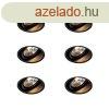 6 darabos modern, fekete, keret nlkli sllyesztett spotlm