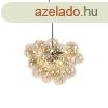 Art Deco fgglmpa fekete borostyn veggel 8 lmps - Uvas
