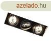 Beptett spotlmpa fekete GU10 AR70 keret nlkli 3-lmps 