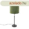 Asztali lmpa fekete zld brsony brval aranyozott 25 cm -