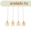 Design lglmpa fekete rzzel s borostynveggel 4-lmps 