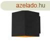 Design fali lmpa fekete s arany sznben, tglalap alak - 