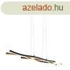 Design hanglamp zwart met goud incl. LED dimbaar - Blaze