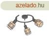 Design mennyezeti lmpa fekete arannyal 3-lmps kerek - Nou