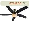 Mennyezeti ventiltor arany sznben, famintval, 132 cm, tv