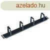 WP 1U metal cable management, Black RAL 9005