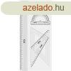 Vonalz kszlet, manyag, ROTRING, vztiszta