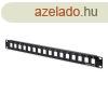 DIGITUS 16port 19" 1U fekete modulris res Patch Panel