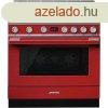 Smeg CPF9IPR Portofino indukcis tzhely piros 90cm