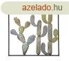 Kaktuszos fali dekorci, fekete kerettel, zld - ARIZONA - 