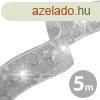Karcsonyi LED-es szalag - ezst - 5 m x 5 cm - 50 LED - USB