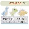 Gyertya szett, 3 db-os, dino, 8 cm