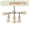 Modern fggesztett mennyezeti lmpa, 6 gs, fekete-arany - 
