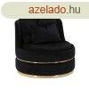 Brsony hats fotel, arany dsztssel, fekete - AEVA - But