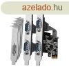AXAGON PCEA-S4N, PCIe vezrl - 4x soros port (RS232) 250 kb