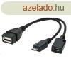 Kbel CABLEXPERT USB AF/micro BM + micro BF, OTG + utntlt