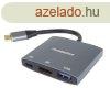 PremiumCord Adapter USB-C -> HDMI, USB3.2, PD, felbonts 4K 