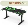ULTRADESK Gamer jtkos asztal FORCE - zld, 166x70 cm, 76.5