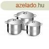 Rozsdamentes ednykszlet / fazk szett vegfedvel