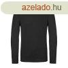B&C EXACT 150 unisex hossz ujj pl B03E, Black-S