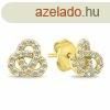 Brilio Silver Aranyozott flbeval Triquetra cirknium kvek
