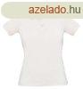 B&C BCPW455 Ni gallros rvid ujj pik pl, White-L