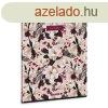 Ars Una Flowery pink A/4 extra kapcsos fzet-vonalas