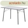 tkezasztal, fa, fehr, fekete fm lbakkal, 120 x 75 cm - 