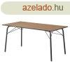 tkezasztal, fa, tlgy, fekete fm lbakkal, 160 x 80 cm - 