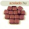 Tile gyngy - purple bronze golden shine - 6x6mm