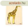 Gyermek fa puzzle Montessori Viga Zsirf