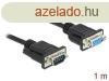 DeLock RS-232 D-Sub 9 male/famale 1m Black