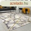 Designer sznyeg mrvny mintval 3D szrke-arany 160x230 cm