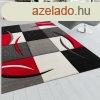 3D design modern sznyeg absztrakt piros-szrke kockk 160x2