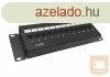 UTP Cat6 patch panel, 12 portos, fgglegesen falra szerelhe