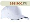 KP130 tpzras t paneles pamut baseball sapka K-UP, White/