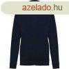 Uniszex cipzros kapucnis pulver, Kariban KA479, Navy-L