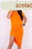 Asszimetrikus ruha modell 61524 neon narancssrga