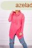 Oversize ruha csomagolt stlusban modell 0017 neon rzsaszn